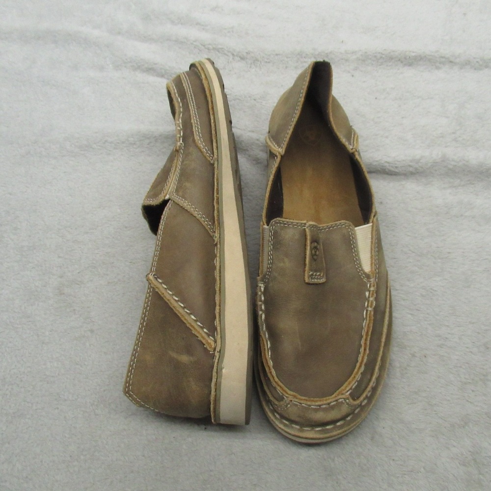 Ariat Womens 9.5B Shoes Brown Leather Loafers Slip On Casual Comfort Moccasin‎